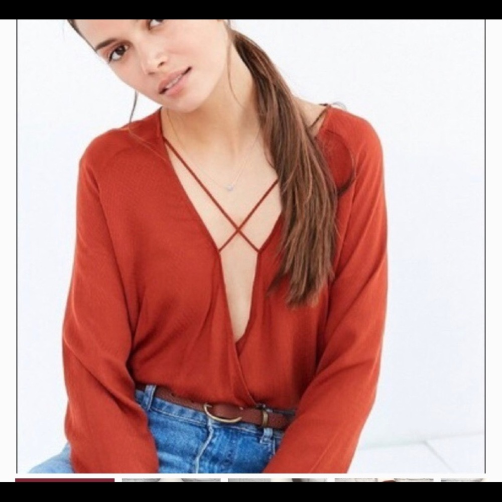 Urban Outfitters Silence + Noise crisscross top